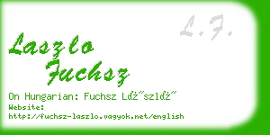 laszlo fuchsz business card